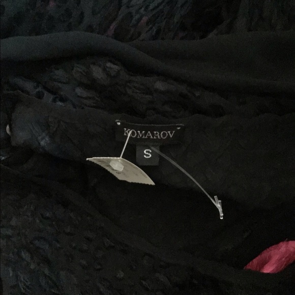 Komarov Black Dress with Pink Slip Small NWT - Picture 7 of 8